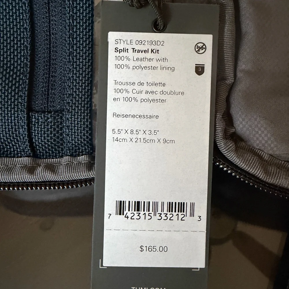 Tumi Black Toiletry Bag for Men